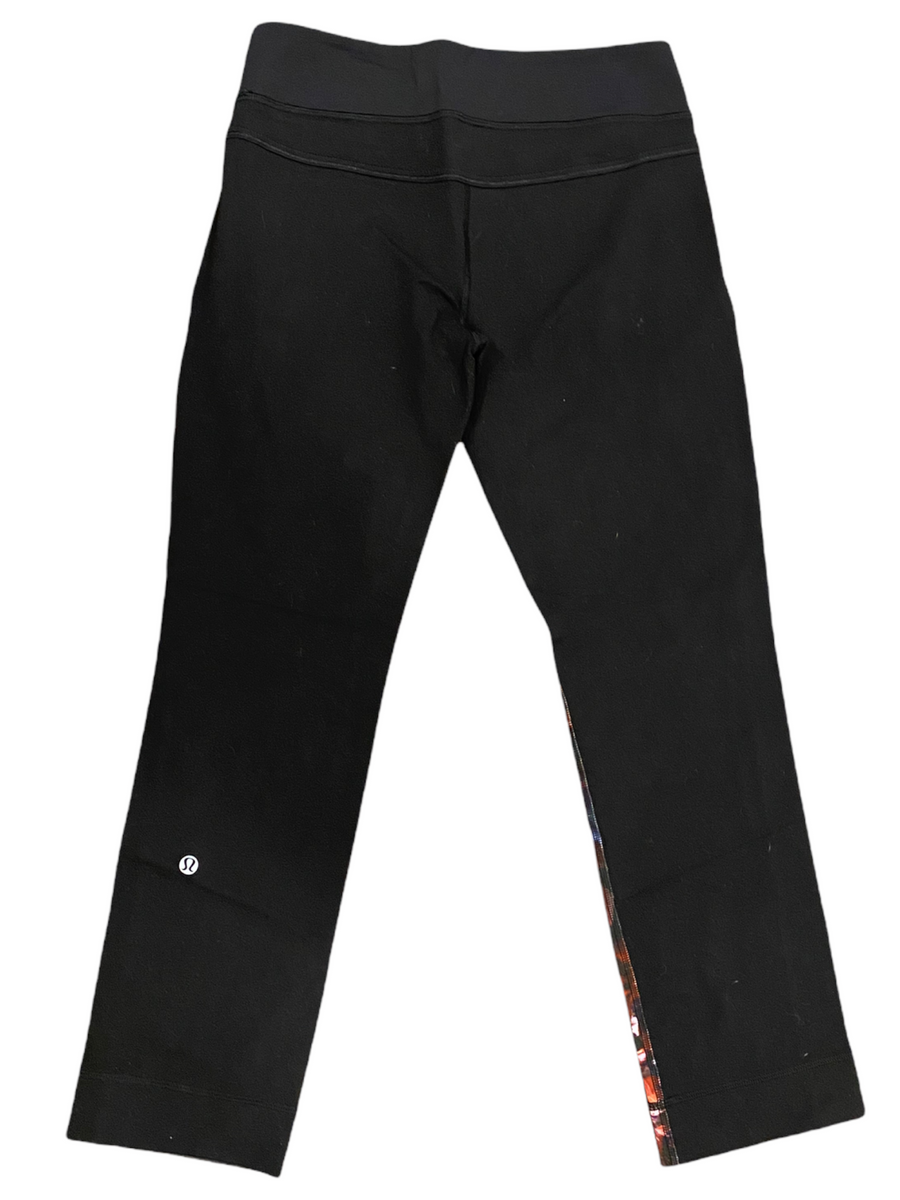 LULULEMON $108.00 Straight-Up Pant in Tri Geo Silver Spoon Black