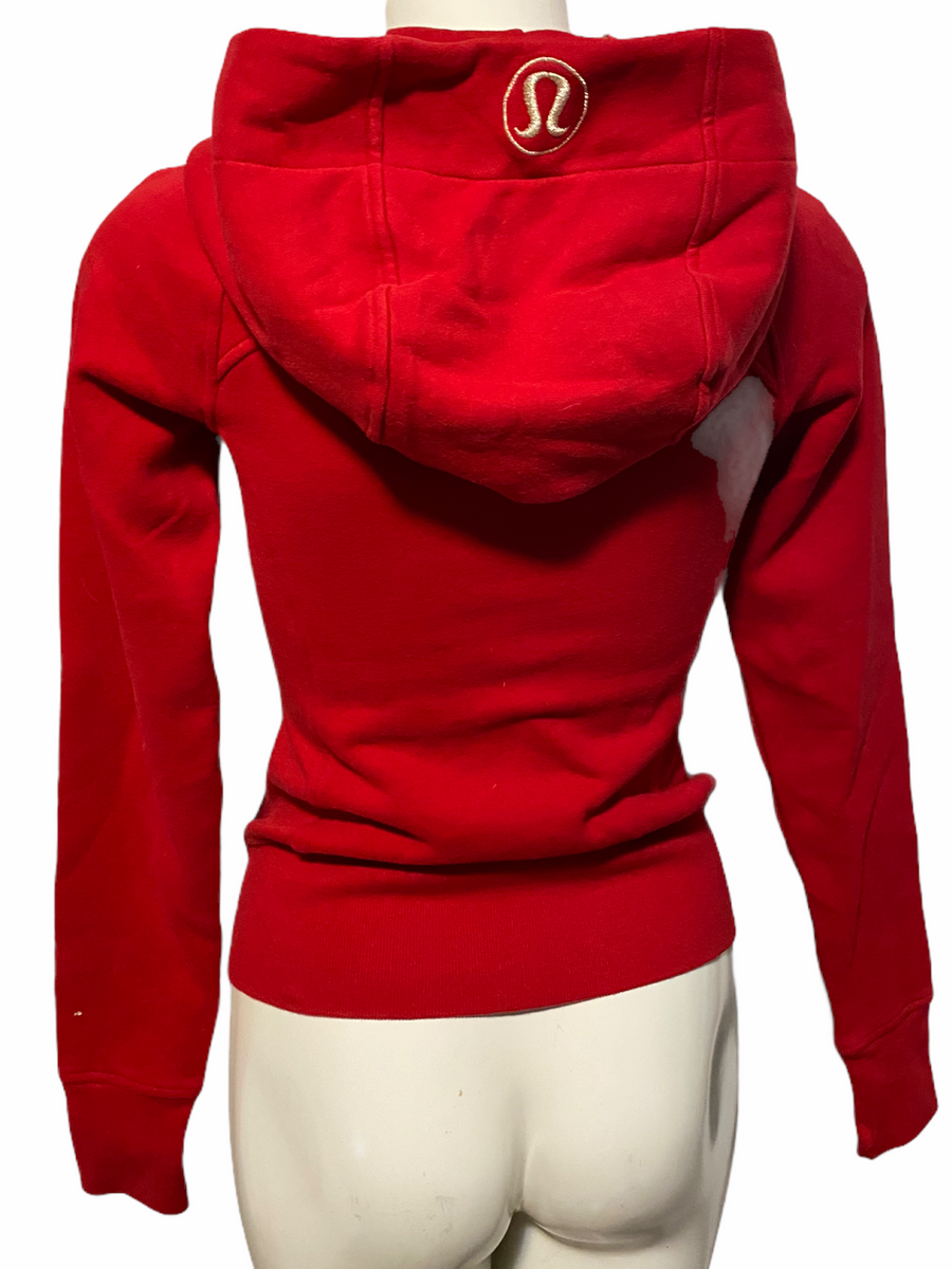 Lululemon Scuba Hoodie *Light Cotton Fleece Dark Red/Gold Size 8 Womens Red  - $125 - From Ryan