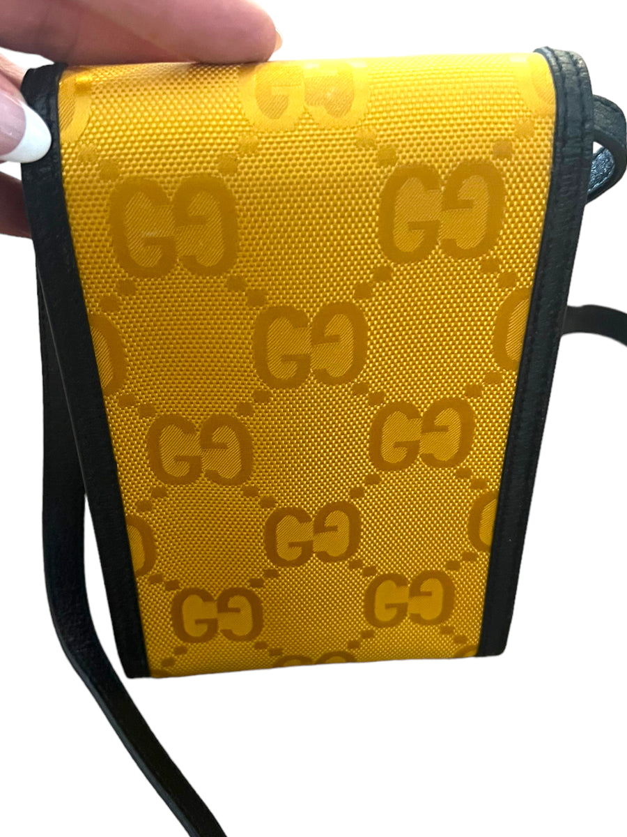GUCCI Yellow Econyl® Off the Grid GG Supreme Phone Pouch – Sarah's 