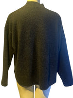 UNIQLO Grey Stretch Knit Mockneck Sweater Size Large L (Hip Length)