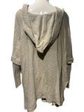 KISMET Layered Look Grey Knit Hooded Poncho Sweater Size Small S