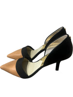 MICHAEL KORS Beige & Black Leather Heels (Low Heel) Size 7M *Like New