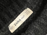 ZARA KNIT Thick Black Knit Pullover Stretch Sweater Size Small S