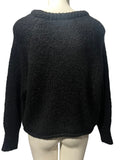 ZARA KNIT Thick Black Knit Pullover Stretch Sweater Size Small S