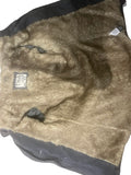 TNA Fur Lined Military Style Grey Winter Coat Size Medium M