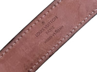 LOUIS VUITTON Damier Ebene Canvas Brown Mini 25mm Belt 90/36 M9744