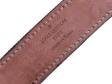 LOUIS VUITTON Damier Ebene Canvas Brown Mini 25mm Belt 90/36 M9744