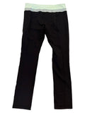 LULULEMON Mid-Rise Groove Pants (Skinny Leg) in Fresh Teal/Mini Hyperstripe/Black Size 12