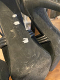 JOE'S $130.00 Black Leather & Suede Strappy Evening Sandal Heels Size 9.5