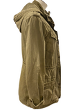 TALULA Military Green Khaki Hooded Spring Trooper Jacket Size Small S