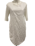 WHYCI MILANO $150.00 Off-White Textured Midi Dress Size 44 (XL, but fits as Large)