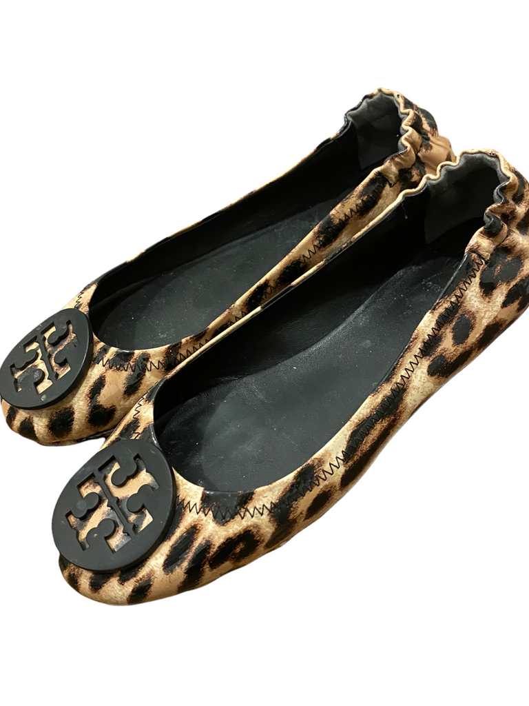 Brown Mamadrague leopard-print satin ballet flats