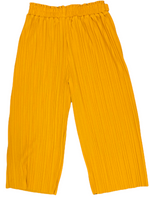 NO BRAND Pleated Mustard Yellow Palazzo Style Loose Fit Stretch Pants Size Large Approximately