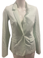 ICÔNE 2-Piece Blazer & Skirt Set in Light Mint Green Size 2/4 (Fits as a Small)