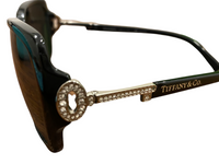 TIFFANY & CO. **PRESCRIPTION LENS** $375.00 4043-B Black Gradient Lens Sunglasses with Rhinestone Details