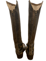 FREEBIRD $400.00 Aspen Distressed Brown Leather Knee High Boots Size 7
