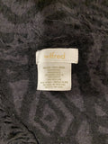 WILFRED $88.00 Diamond Mosaic Reversible Wool Blanket Scarf in Black & Charcoal {GUC}
