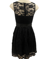 BB DAKOTA $120.00 Black Lace Evening Sleeveless Evening Dress Size 2 XS