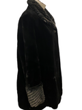 NOVELTI Black Modacrylic Faux Fur Winter Dress Coat Size 15/16