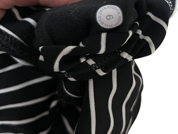LULULEMON Speed Tight II Parallel Stripe Black White / Black Size 6 –  Sarah's Closet