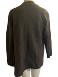 CYRUS Grey Ribbed Soft Open Jacket Size Large L