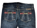 FRANKIE B Ultra Low Rise Buckle Pocket Western Style Bootcut Jeans Size 2 (25)