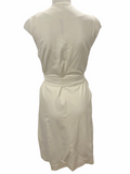 VINCE NWT $225.00 Cotton Lightweight Ponte Side Slit Belted Vest in White Size XS (Fits a small too)