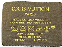 LOUIS VUITTON Black & Silver Monogram Shine Shawl / Scarf Like New Condition