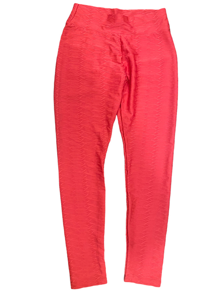 NO BRAND Textured Pink Bum Lifting Scrunch Leggings {Multiple