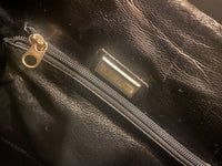 ROSSI & CARUSO $1200.00 Genuine Lizard Skin Black Leather Small Handbag
