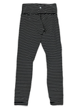 LULULEMON Wunder Under High-Rise Cropped Tight *Luxtreme 25" Parallel Stripe Black White Size 6