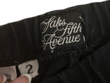 SAKS FIFTH AVENUE Black Cotton Leggings Size 2 (XS)