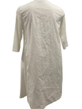 WHYCI MILANO $150.00 Off-White Textured Midi Dress Size 44 (XL, but fits as Large)