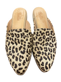 ROLLIE $122.00 Leopard "Madison Mule" Camel Slides Size 37 (6.5/7)