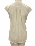 WILFRED Tiered Layer White Ruffle Soft Stretch Tank Size Small S