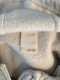 LOLE Soft Grey Plush Zip Up Hoodie Size Large L (Fits like Medium)