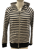 LULULEMON $140.00 Rollin' With My Omies Hoodie in Apex Stripe Black Heathered Angel White Size 4 (Fits big)